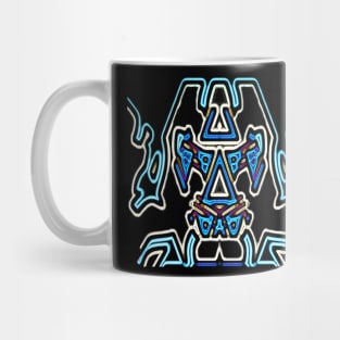 Angry Robot Neon Blue Mug